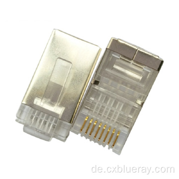 Hot Sale Cat7 STP -Anschluss Gold Pflanzung 50U RJ45 Cat7 -Anschluss RJ45 Stecker